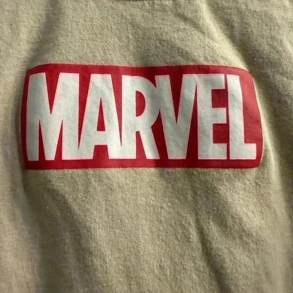 Baby Marvel long sleeve comic book graphic T shirt in tan size 6-12 months NWOT - Picture 4 of 6